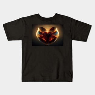 Flaming Heart Art  /  Flame Heart Unwind Designs Kids T-Shirt